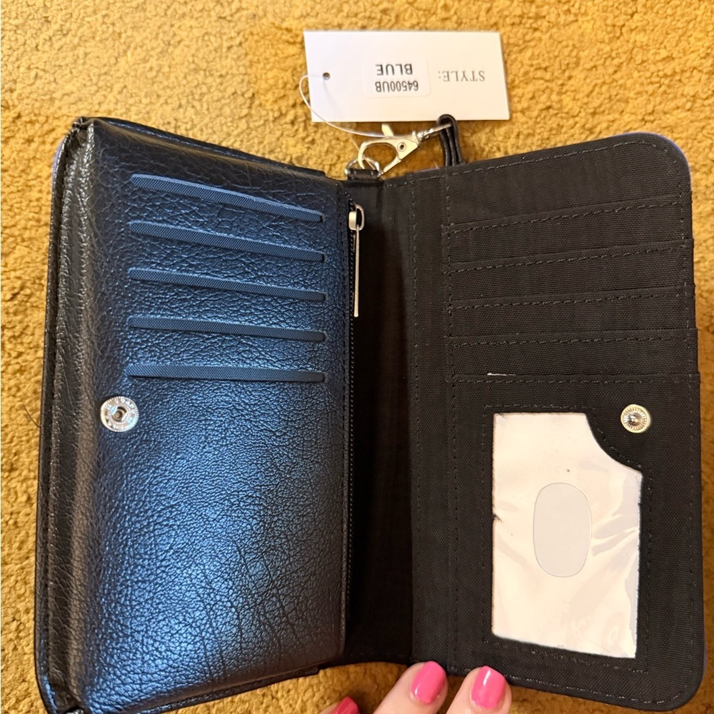 Source Unknown Blue Ornate Clutch Wristlet - Picture 3 of 3